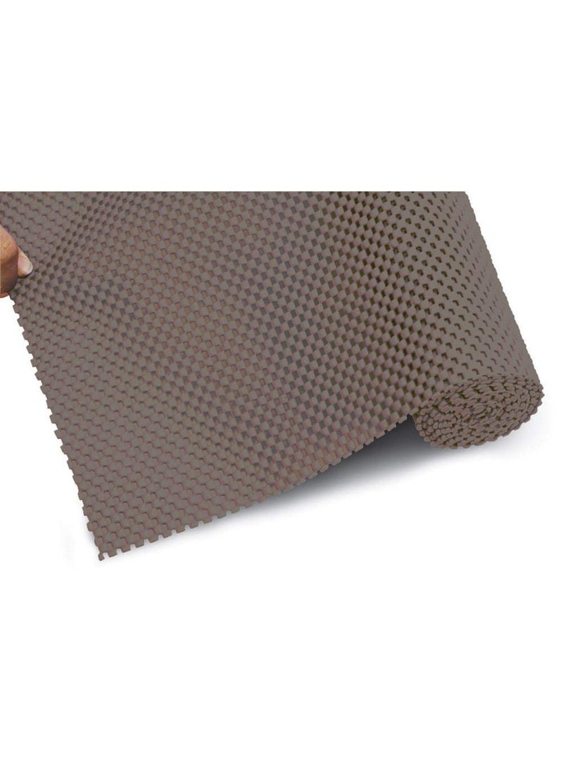 Freelance Freelance Vinyl Non Adhesive Anti Slip Skid Shelf & Drawer Cushion Grip Liner Kitchen & Dining Mat & Protector, Large, Brown  - Image 1