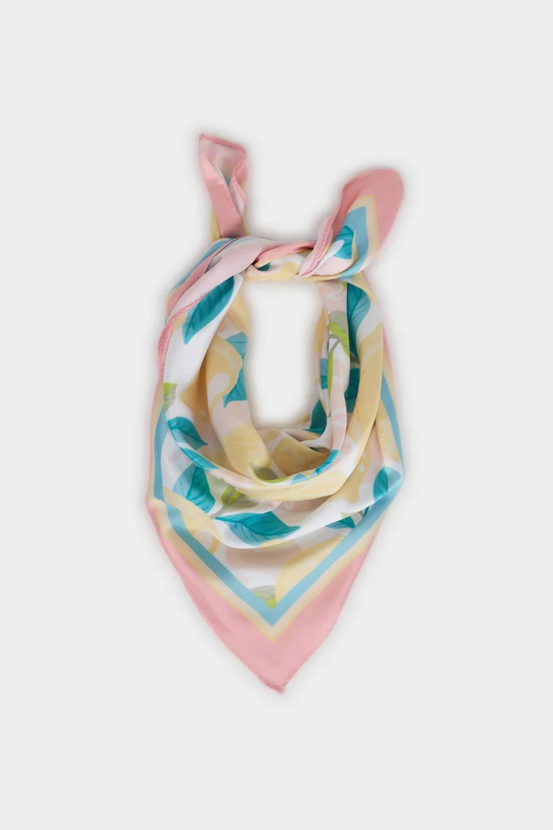 ديفاكتو Woman Printed Satin Foulard
