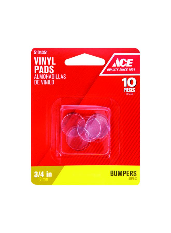 ACE Round Protective Durable Vinyl Bumper Pads Clear 3/4inch 9966 - Image 1