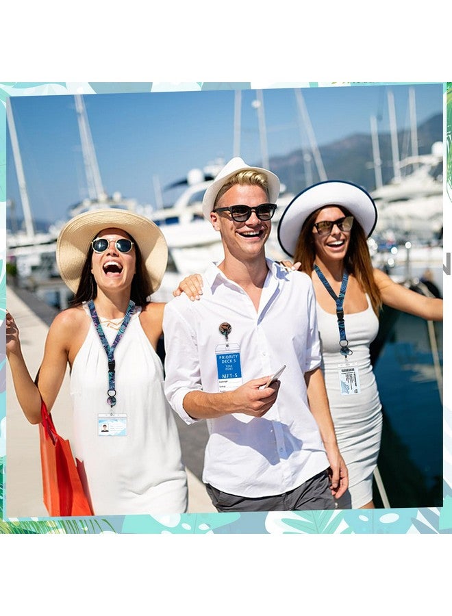 Prudiut 24 Pcs Cruise Lanyards For Ship Cards Kits Includes 6 Pack Cruise Lanyards With 6 Pack Waterproof Card Holder With 6 Pack Cruise Luggage Tags And Retractable Badge Reels For Cruises Ship Essentials - Image 5