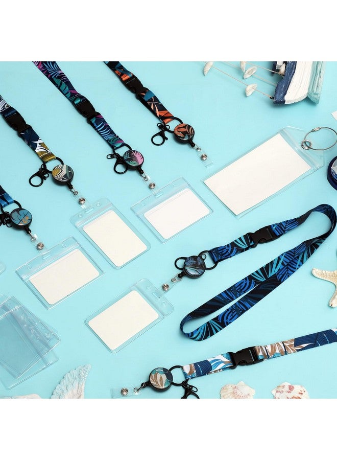 Prudiut 24 Pcs Cruise Lanyards For Ship Cards Kits Includes 6 Pack Cruise Lanyards With 6 Pack Waterproof Card Holder With 6 Pack Cruise Luggage Tags And Retractable Badge Reels For Cruises Ship Essentials - Image 4