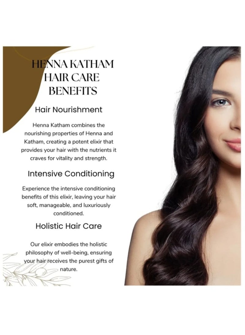 OGAILI Henna Katham Powder Hair Mask - strengthen the hair strands - Promotes Hair Growth & Reduces Oiliness - Chemical-Free Treatment - All Hair Type 100gm - Image 2