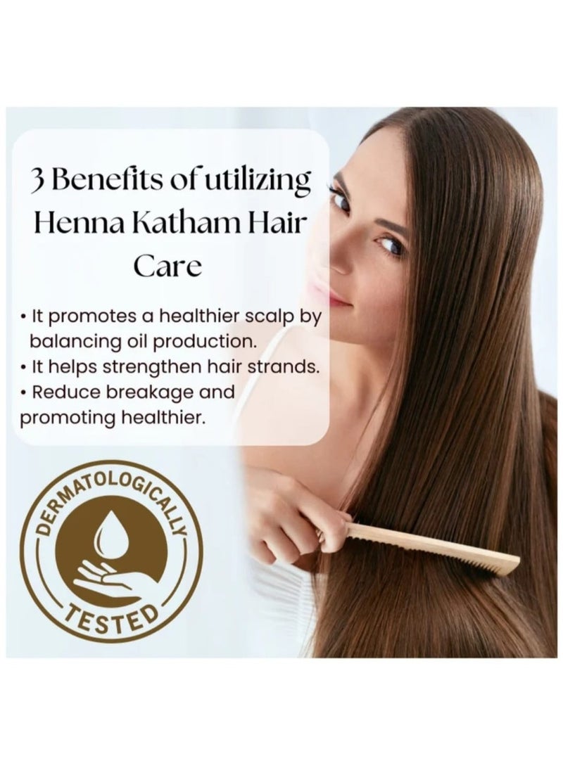 OGAILI Henna Katham Powder Hair Mask - strengthen the hair strands - Promotes Hair Growth & Reduces Oiliness - Chemical-Free Treatment - All Hair Type 100gm - Image 4