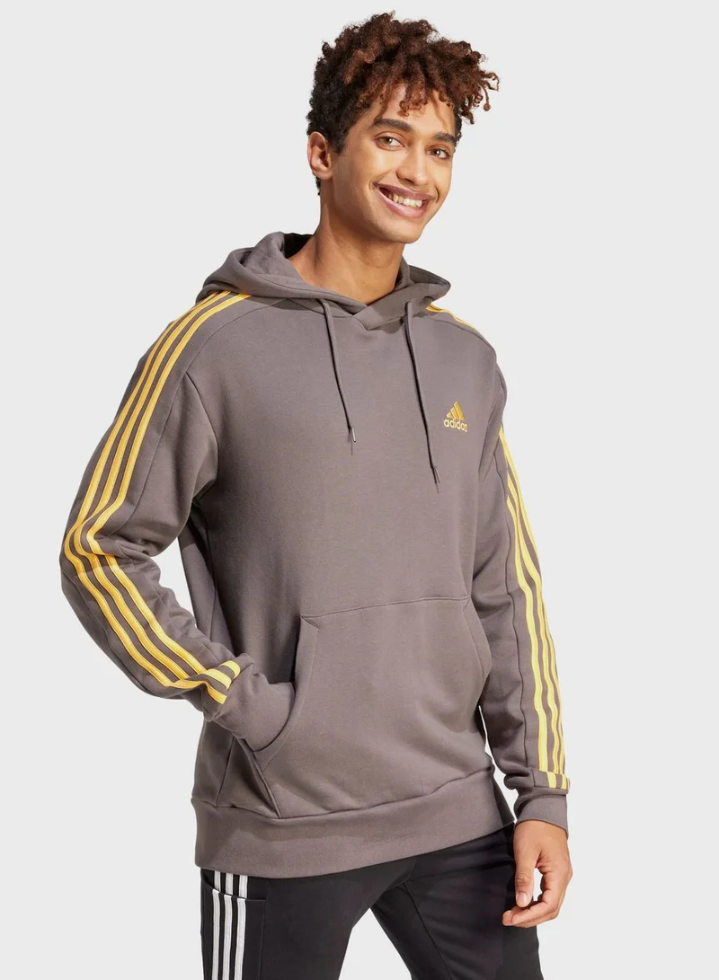 adidas هودي من قماش تيري الفرنسي مزين بشعار العلامة التجارية أديداس