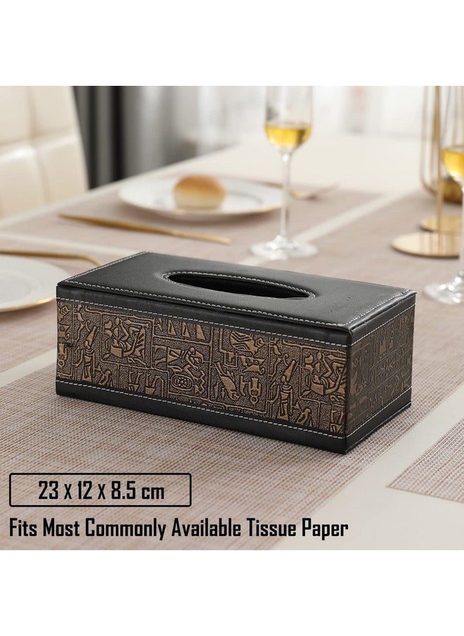 HOKIPO HOKIPO PU Leather Tissue Box Holder, Metallic (AR-4082-D4)  - Image 3