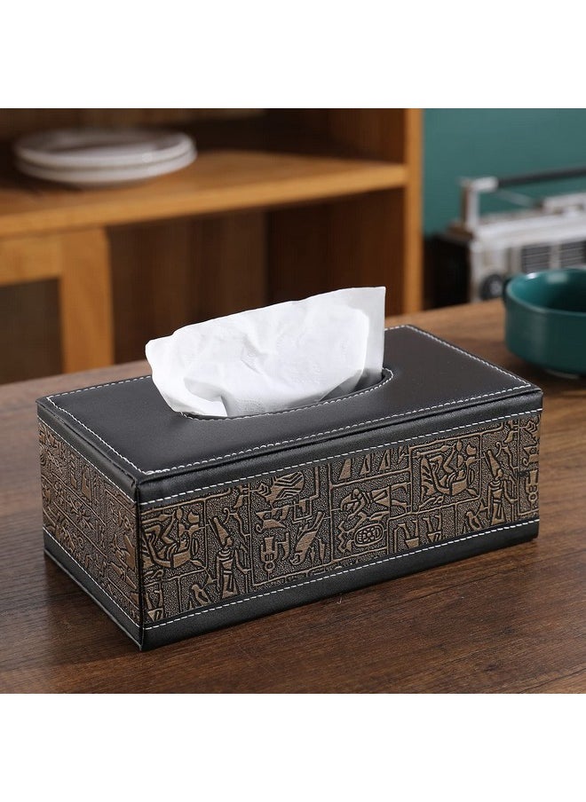 HOKIPO HOKIPO PU Leather Tissue Box Holder, Metallic (AR-4082-D4)  - Image 2