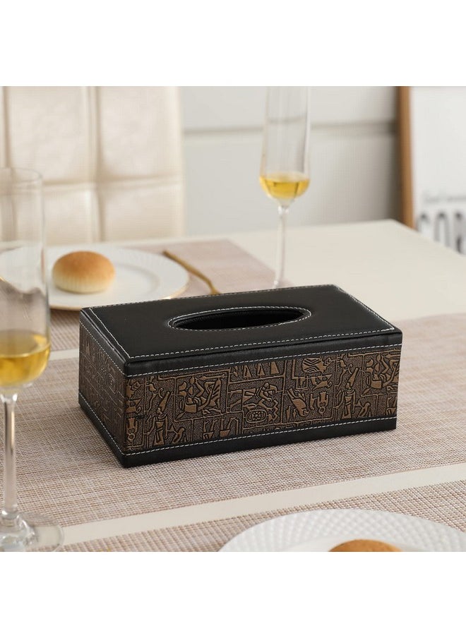 HOKIPO HOKIPO PU Leather Tissue Box Holder, Metallic (AR-4082-D4)  - Image 4
