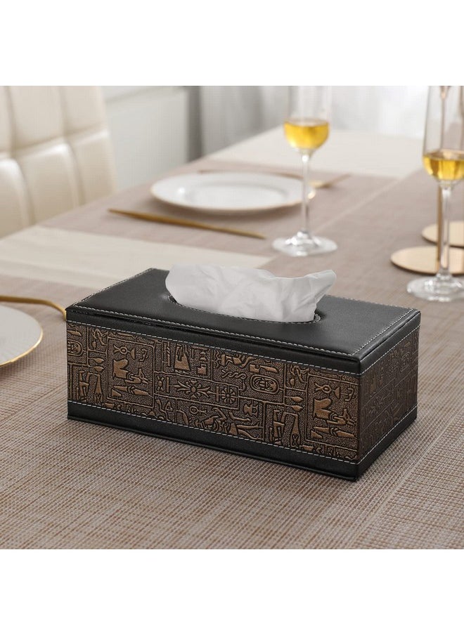 HOKIPO HOKIPO PU Leather Tissue Box Holder, Metallic (AR-4082-D4)  - Image 5