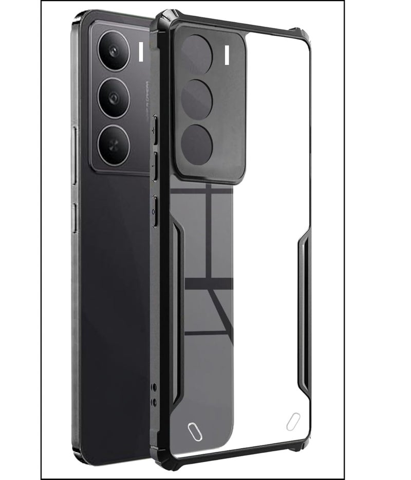 SPAZY CASE ® Realme C73 5G Back Cover | Transparent Crystal Clear Hard PC Back Case with TPU Bumper, Drop Protection Case Cover for Realme C73 5G - Image 1