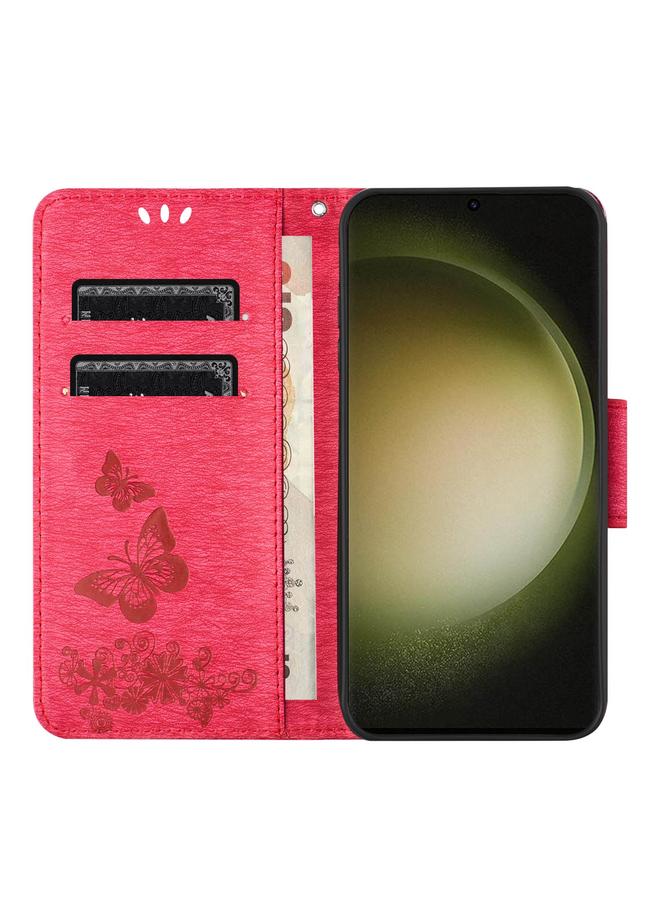 S-TOP Case For Samsung Galaxy S24 Ultra 5G Butterfly Embossed Flip Leather Phone Case - Image 5