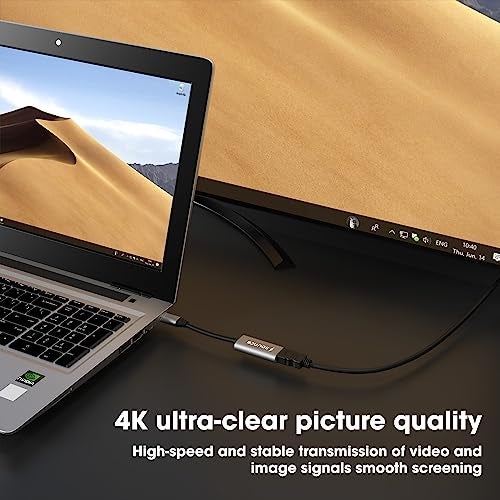 Sounce Type C to HDMI Adapter, Type C to 4K Adapter (Thunderbolt 4 Compatible) with Video Audio Output for MacBook pro laptops, Compatible with All Smartphones and Tablet (Grey) - Image 2