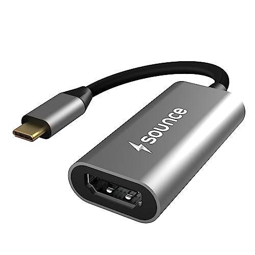 Sounce Type C to HDMI Adapter, Type C to 4K Adapter (Thunderbolt 4 Compatible) with Video Audio Output for MacBook pro laptops, Compatible with All Smartphones and Tablet (Grey) - Image 1