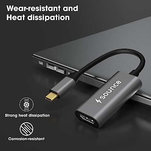Sounce Type C to HDMI Adapter, Type C to 4K Adapter (Thunderbolt 4 Compatible) with Video Audio Output for MacBook pro laptops, Compatible with All Smartphones and Tablet (Grey) - Image 4