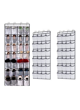 2 Pack Over The Door Shoes Organizer, Door Hanging Shoe Holder Rack Organizer Shoe Storage with 24 Durable Mesh Pockets, Works Well for Bedroom, Pantry, Dorm, White - pzsku/Z3BC46354C77076BAFF1CZ/45/1746565252/ab42264c-8290-44ab-8804-13284413b273