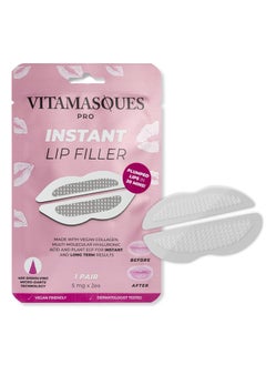 Vitamasques Instant Lip Filler for Plumped Lips in 30 Mins Vegan Collagen MultiMolecular Hyaluronic Acid  400 Dissolving MicroDart Technology for Instant  LongLasting Results