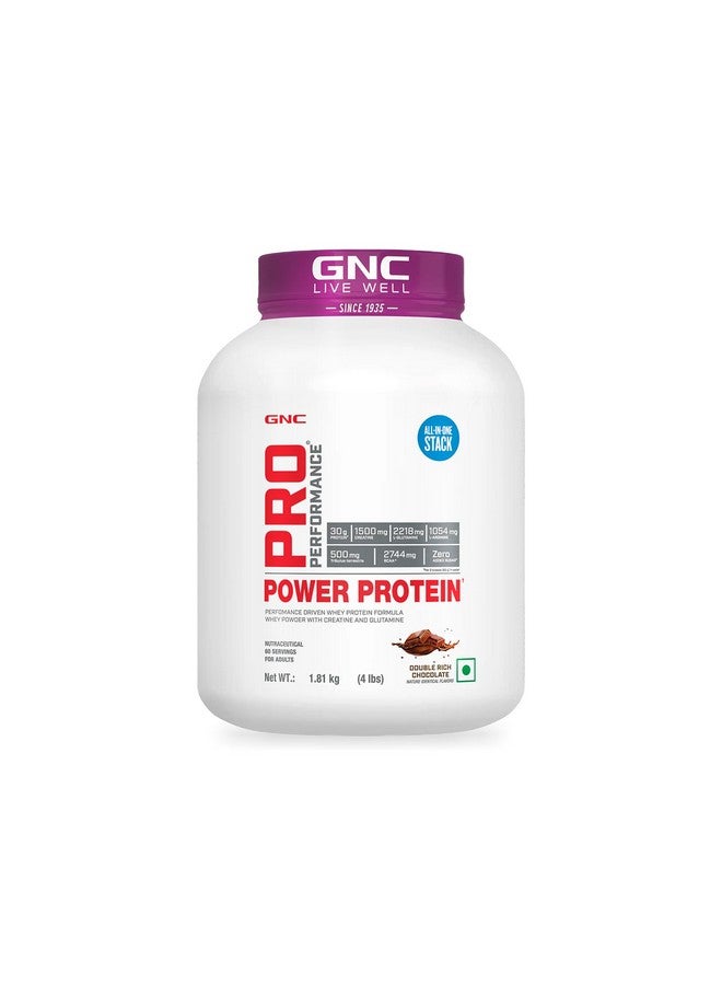 GNC برو بروتين الأداء من جي إن سي | 4 أرطال/1.81 كجم | 6 في واحد | 1500 ملغ كرياتين | بدون سكر مضاف | 2744 ملغ BCAA | معتمد من اختيار المعلومات | 30 غ بروتين | 2.2 غ L-جلوتامين | ميزات الطاقة إنزيمات لتحسين الهضم | شوكولاتة غنية مزدوجة | مصنّعة في الولايات المتحدة - Image 1