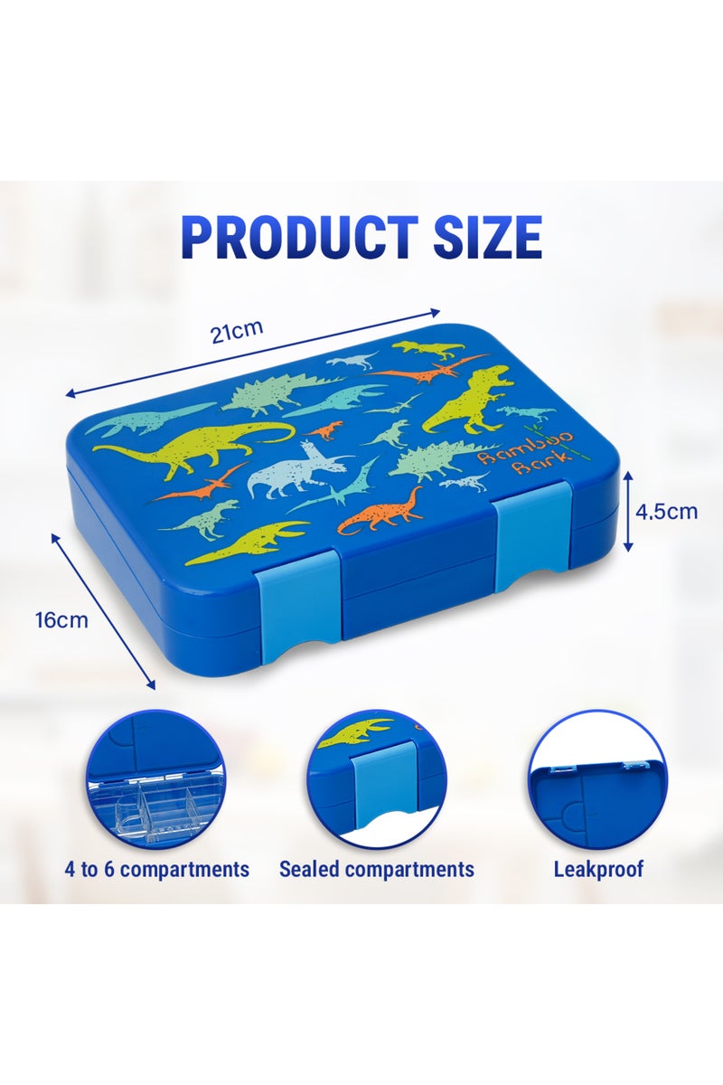 Bamboo Bark childrens kids tritan lunch box, bento, snack box with compartments for school nursery toddler lunchbox - Image 4