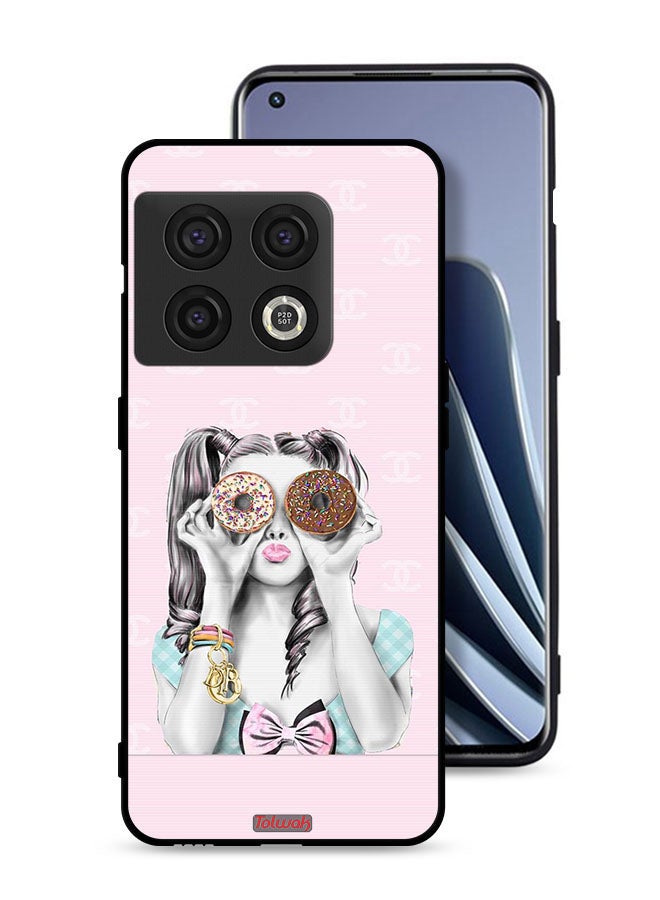 Tolwak OnePlus 10 Pro 5G Protective Case Cover Holding Two Donuts  - Image 1