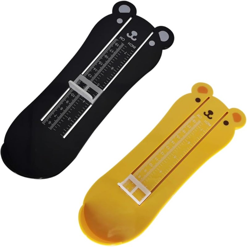 Kids Foot Measuring Ruler 2Pcs Cartoon Design for Accurate Shoe Sizing - Image 2