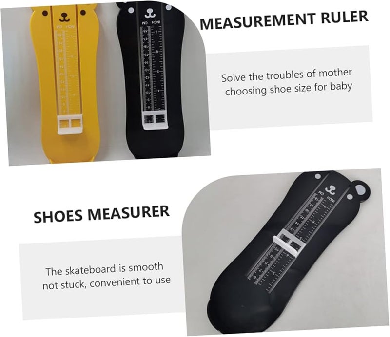 Kids Foot Measuring Ruler 2Pcs Cartoon Design for Accurate Shoe Sizing - Image 5