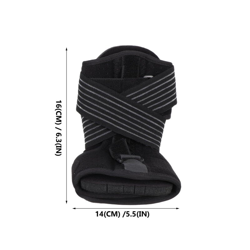 Adjustable Ankle Brace Foot Drop Orthosis Plantar Fasciitis Night Splint Black Green Insole - Image 3