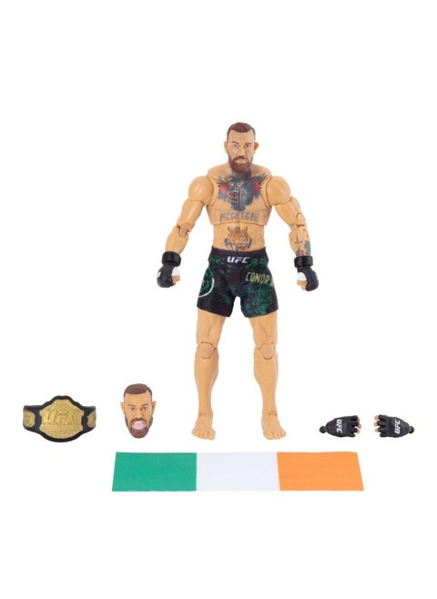 Ufc Ultimate Series Limited Edition Conor Mcgregor  6 Inch Collector Action Figure - Includes Alternate Head And Gloved Hands  Fight Shorts  Belt And Irish Flag Accessory