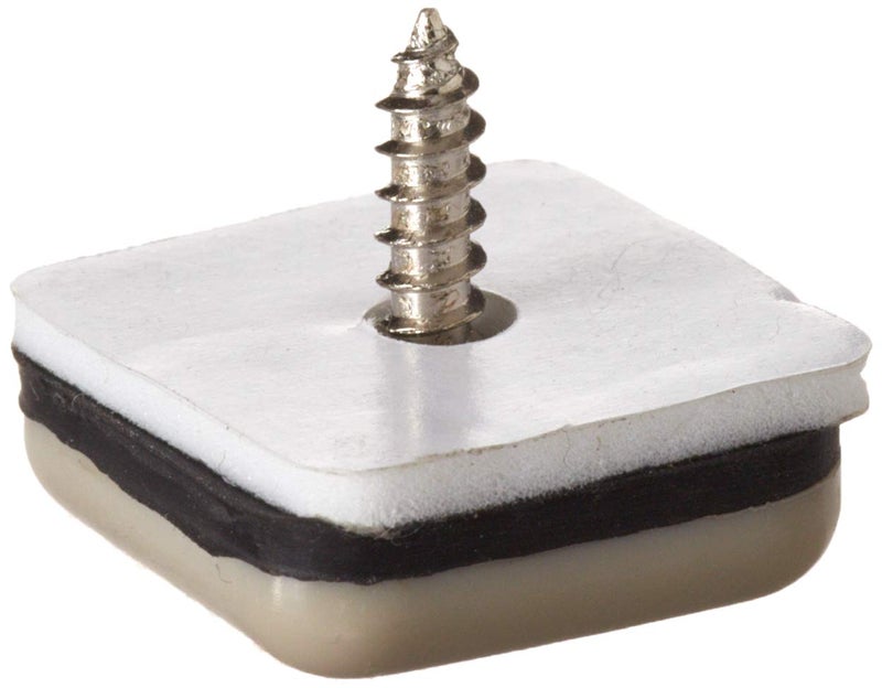 Shepherd Hardware 9240 1-Inch Square Adhesive, Slide Glide Furniture Sliders, 8-Pack, Tan - Image 1