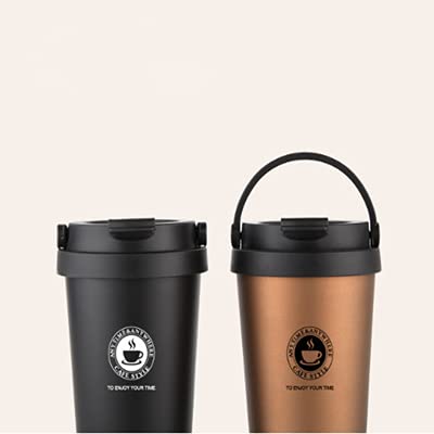 Wosta Stainless Steel 500ml Double Wall Vacuum Flask Car Thermos Mugs with Handle Coffee Tea Travel Thermal Bottle Tumbler Thermocup Vacuum Flasks & Thermos(1 pcs) Assorted - Image 3