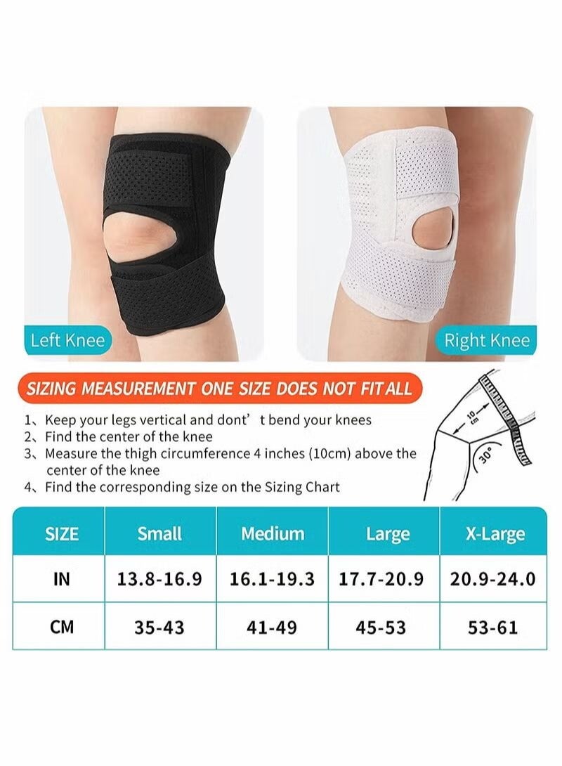 KASTWAVE Knee Brace with Side Stabilizers Relieve Meniscal Tear Knee Pain ACL MCL Arthritis, Breathable Adjustable Knee Support Suitable for Men and Women with Sports Injuries  - Image 5