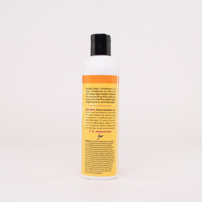 Jessicurl, Aloeba Daily Conditioner for Curly Hair, Citrus Lavender, 8 Fl oz. Leave in Conditioner and Hair Detangler for Fine Hair - Image 2