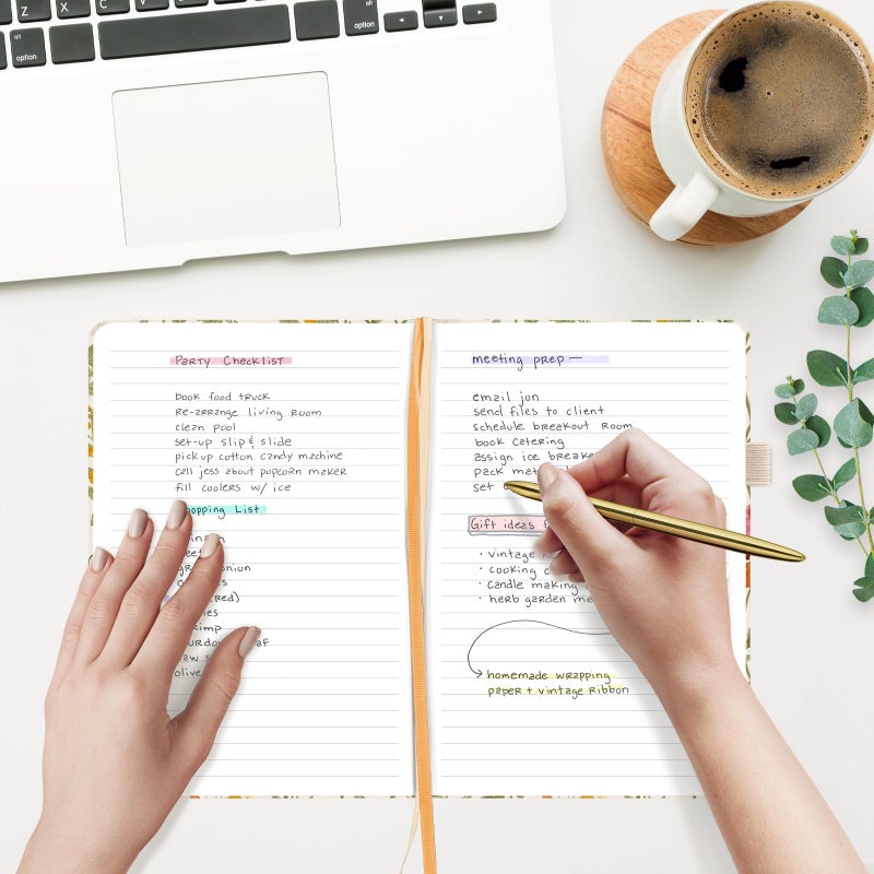 &And Per Se ⩓ Per Se Lined Hardcover Notebook â€“ A5 5.7"x8" College Ruled, 160 Pages, 100gsm Thick Paper â€“ Aesthetic Journal for Women, Gift-Ready Planner, Everyday Writing Notebook (Wild Flowers) - Image 3