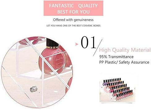 Ejoyous Ejoyous Nail Polisher Organiser Rack Stand 4 Tier Nail Varnish Holder Display Stand Table Top Desktop Acrylic Nail Art Polish Bottle Storage Shelf Stand Rack 31 166 142cm  - Image 5