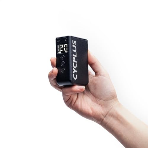 CYCPLUS AS2 Pro Max Tiny Pump Mini with Gauge, Max 120 PSI Cordless Bicycle Air Pump, Auto Stop, with Presta and Schrader Valve for Car, Motorcycle, Bike and Ball (2025 Updated Version) - Image 1