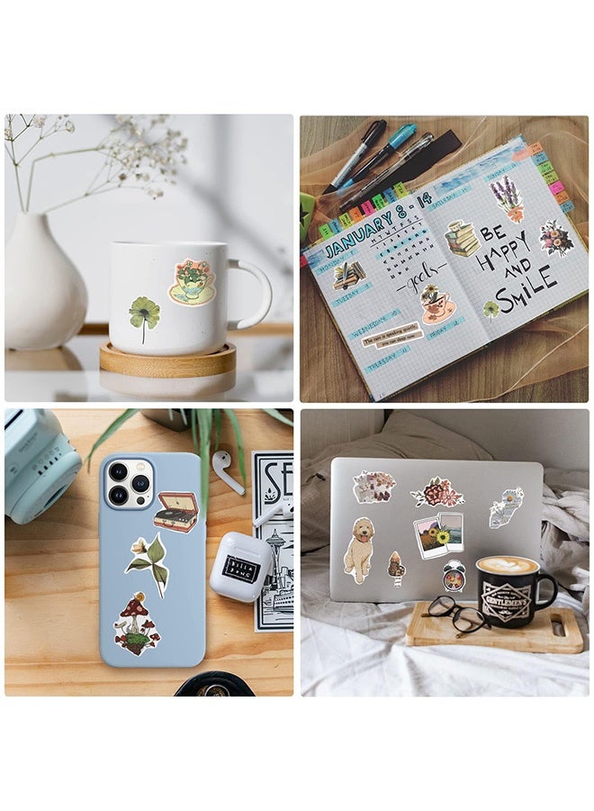 Peachjoy 50Pcs Vintage Stickers, Scrapbooking Stickers Aesthetic Retro Journaling Supplies Kit, Waterproof Vinyl Decals for Planner Junk Journal Scrapbook Paper Water Bottle Laptop (Style A) - Image 4