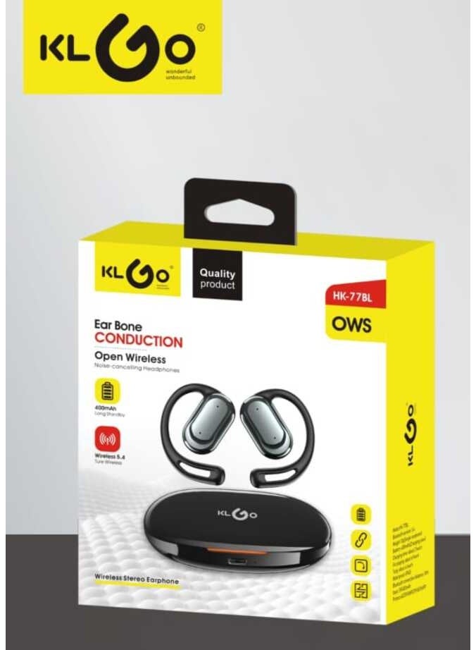 KLGO HK 77BL Wireless Stereo Earphones with Noise Canceling Microphone and Bluetooth - Image 1