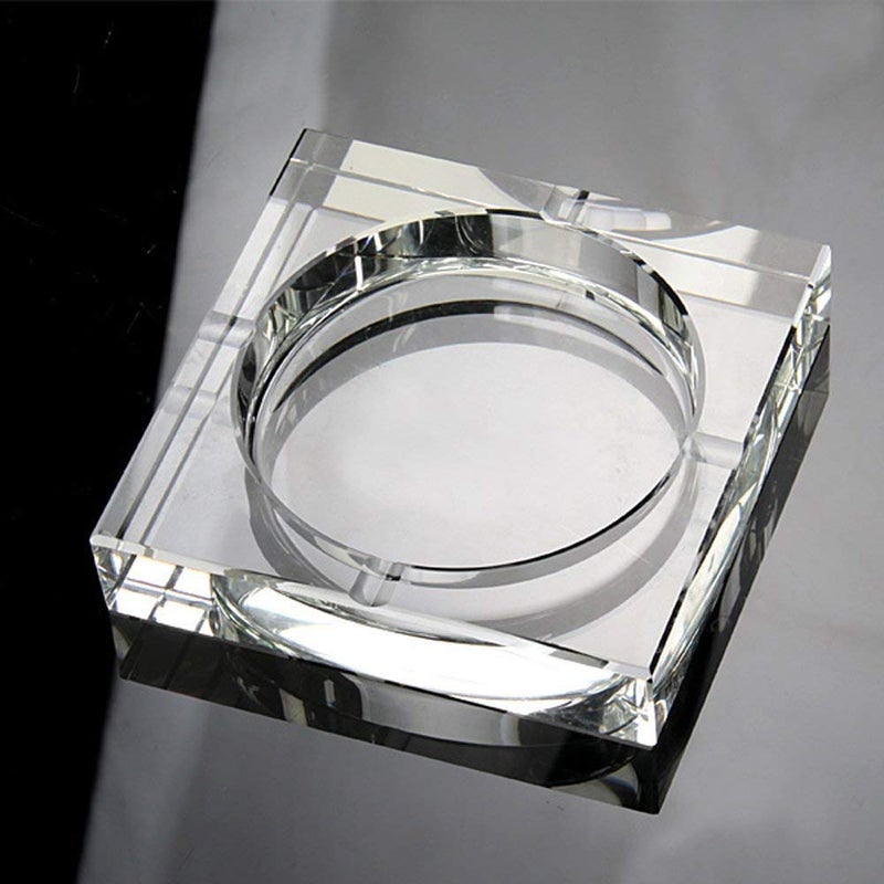 Amlong Crystal Large Square Crystal Ashtray with Gift Box, 6 x 6 inch (150mm X150mm), Clear - Image 5