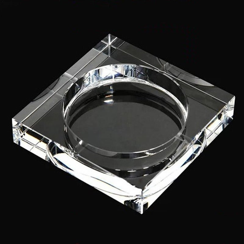 Amlong Crystal Large Square Crystal Ashtray with Gift Box, 6 x 6 inch (150mm X150mm), Clear - Image 2