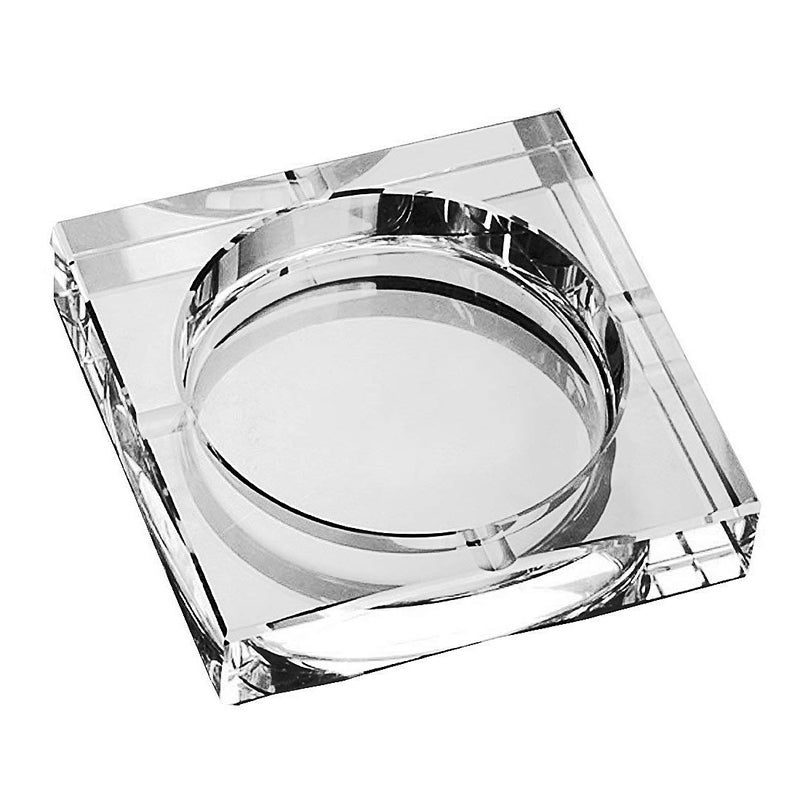 Amlong Crystal Large Square Crystal Ashtray with Gift Box, 6 x 6 inch (150mm X150mm), Clear - Image 1