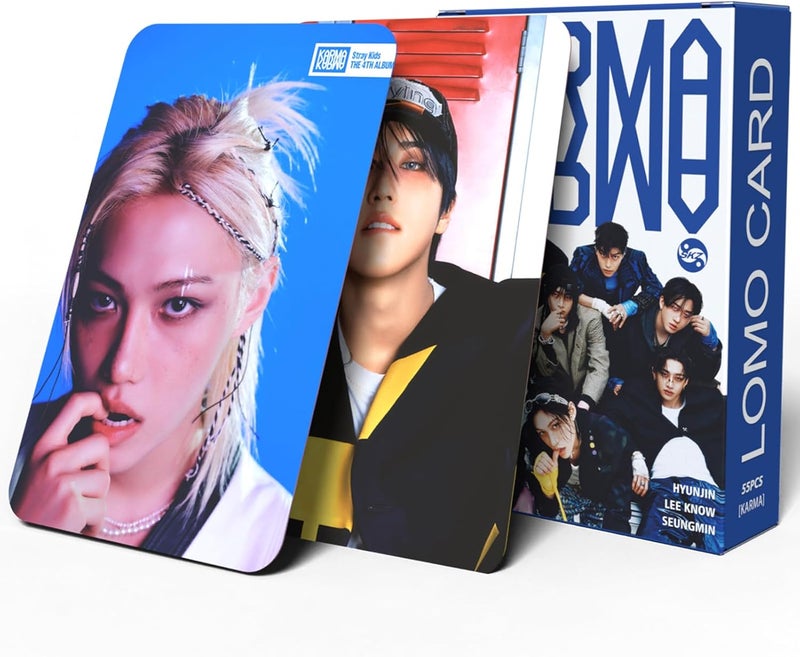 KPOPBTS Stray Kids Karma Photocards 55 PCS Kpop Lomo Card Set, Gift Merch for SKZ Boys and Girls - Image 1