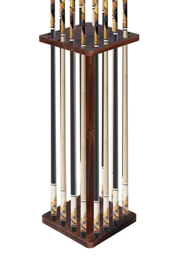 Lnmuzm Pool Cue Holders For Billiard Room, Stick Holder, Floor Stand Rack Up To 16 Sticks, Natural Wood Equipment Storage Organizer, Gifts Men - Image 1