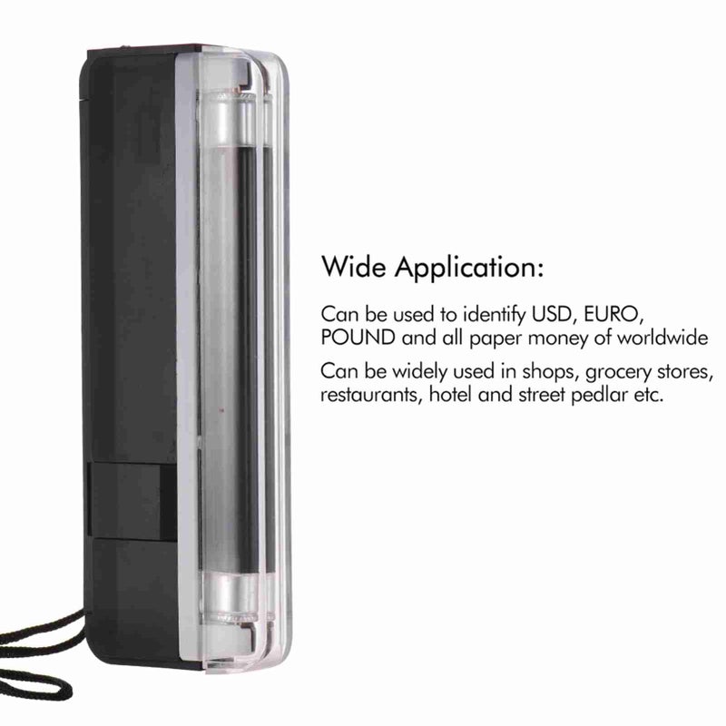 كاشف النقود المدمج مع ضوء الأشعة فوق البنفسجية لعملات الدولار واليورو والجنيه الإسترليني، مجموعة مصباح يدوي محمول - Image 5