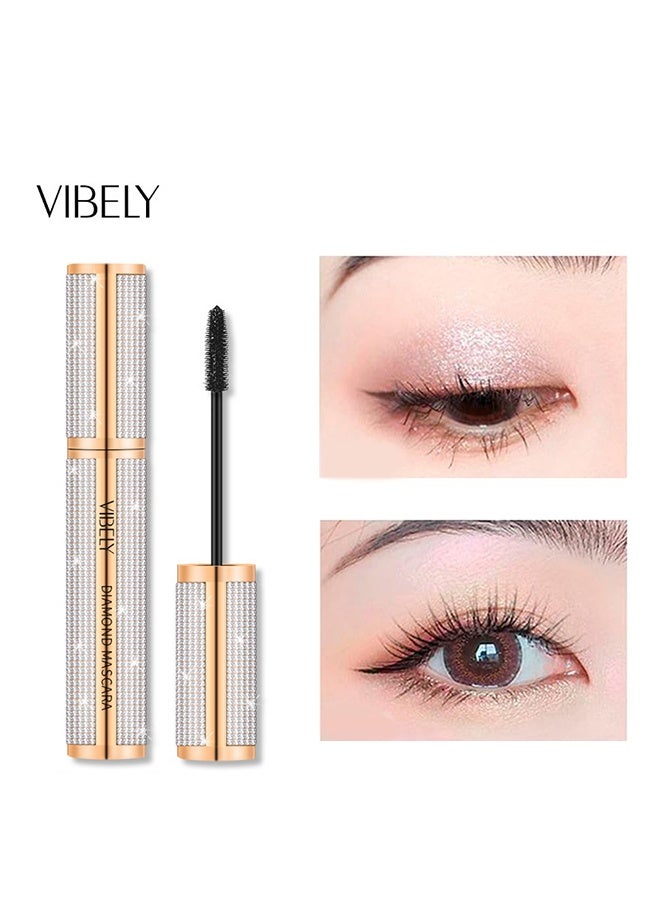 فايبلي ماسكارا الماس، رموش مقاومة للماء، تمديد وتجعيد طويل، تدوم طويلاً، تكثيف كثيف، مضادة لبقع الطمس وتطويل الرموش بشكل كثيف - Image 1