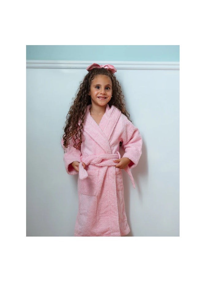 Generic Kids Bathrobe 100% Cotton (pink) (4 years)  - Image 1