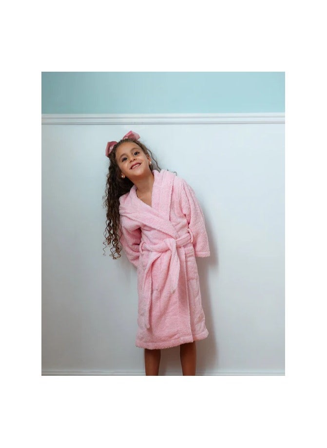 Generic Kids Bathrobe 100% Cotton (pink) (4 years)  - Image 3