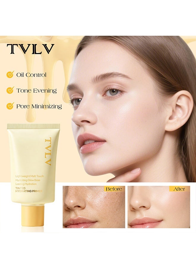 TVLV Tinted Hydrating Primer, Professional Makeup Base for Flawless Finish, Gentle for Sensitive Skin, Creates Natural Translucent Look,30g - Image 3