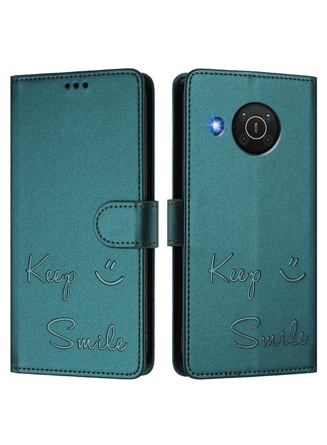 erorex Case For Nokia X20 / X10 Smile Embossing RFID Leather Phone Case - Image 3