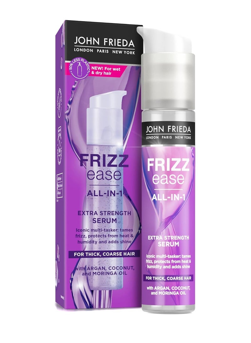John Frieda Frizz Ease All in 1 Extra Strength Serum 50ml for Thick Coarse Hair  - Image 1