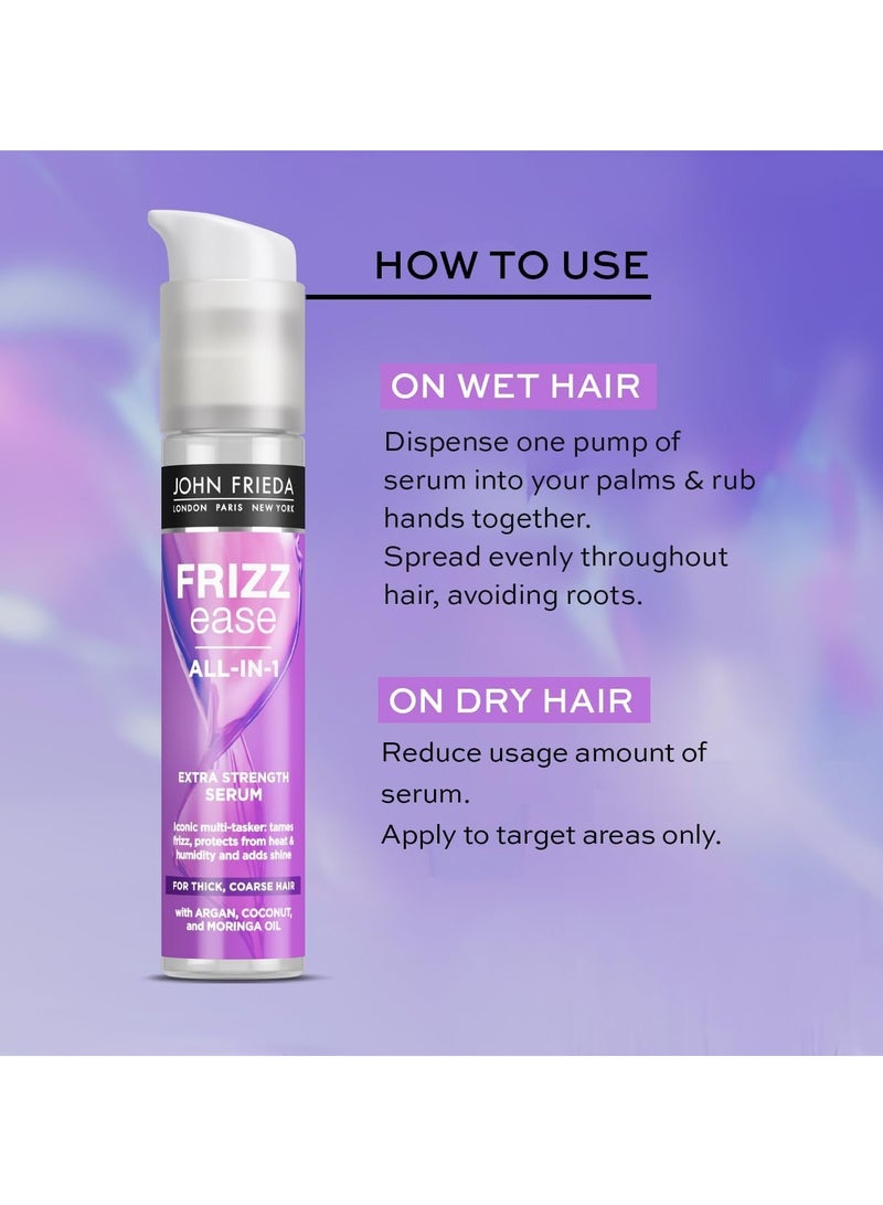 John Frieda Frizz Ease All in 1 Extra Strength Serum 50ml for Thick Coarse Hair  - Image 3