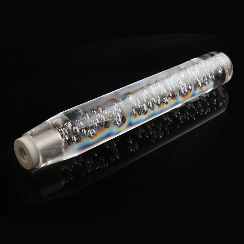 LED Light RGB Shift Knob Stick Crystal Transparent Bubble Gear Shifter10cm/15cm/20cm/25cm/30cm，Multicolor Gradient Shift Knob Universal - Image 2