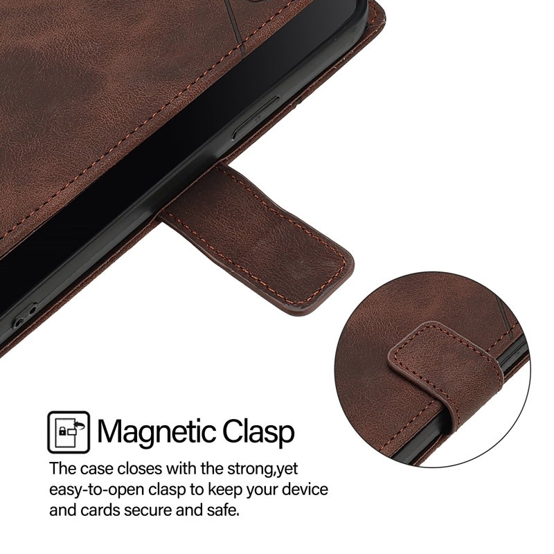 BURAQ Case Cover For Honor 200 Lite Global Skin-feel Embossed Leather Phone Case(Brown) - Image 5
